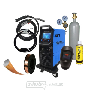 Synergický invertorový zvárací stroj DIGIMIG 351 COMBO PULSE LCD + Horák + Káble + Kukla + Fľaša Co2 gallery main image