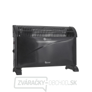 Čierny konvektor s termostatom 2000W  Náhľad
