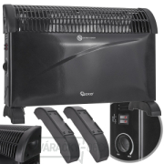 Čierny konvektor s termostatom 2000W  Čierny konvektor s termostatom 2000W  gallery main image