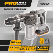 Aku vŕtacie kladivo Procraft Industrial HD20A | HD20A Náhľad