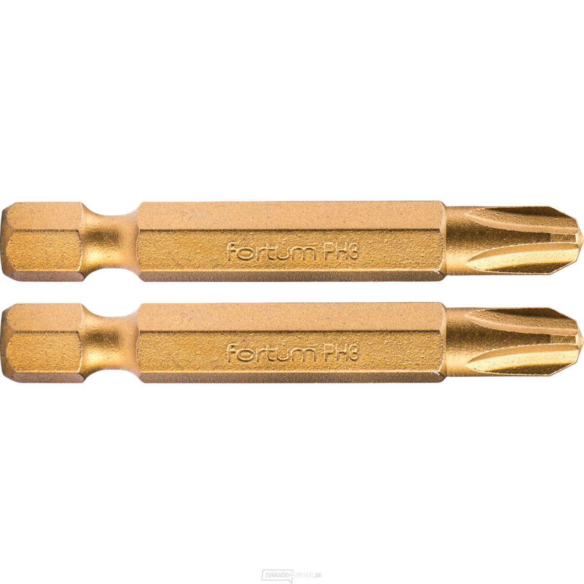 Hrot krížový phillips, súprava 2ks, PH 2x50mm, titán. úprava, S2