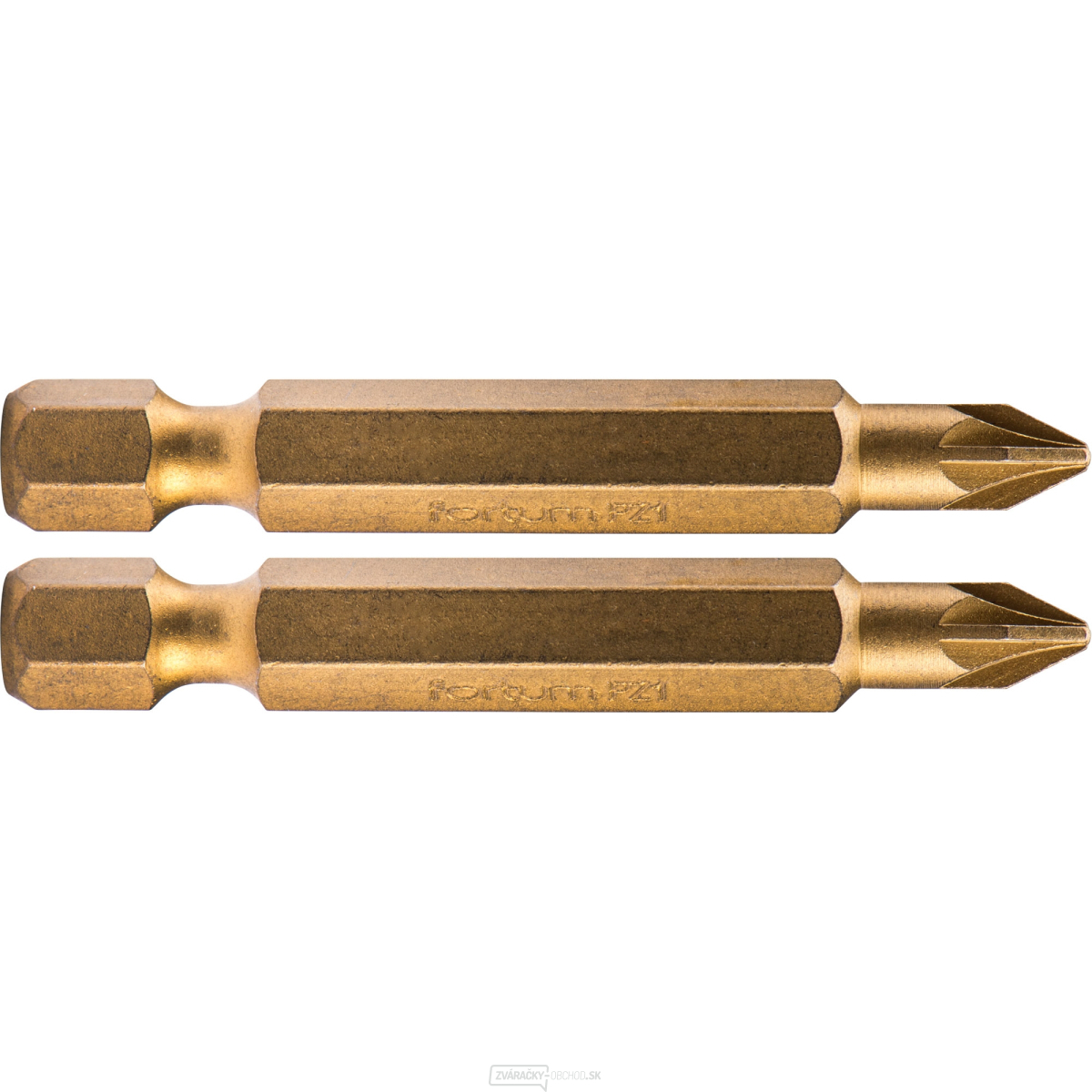 Hrot krížový pozidriv, sada 2ks, PZ 1x50mm, titán. úprava, S2