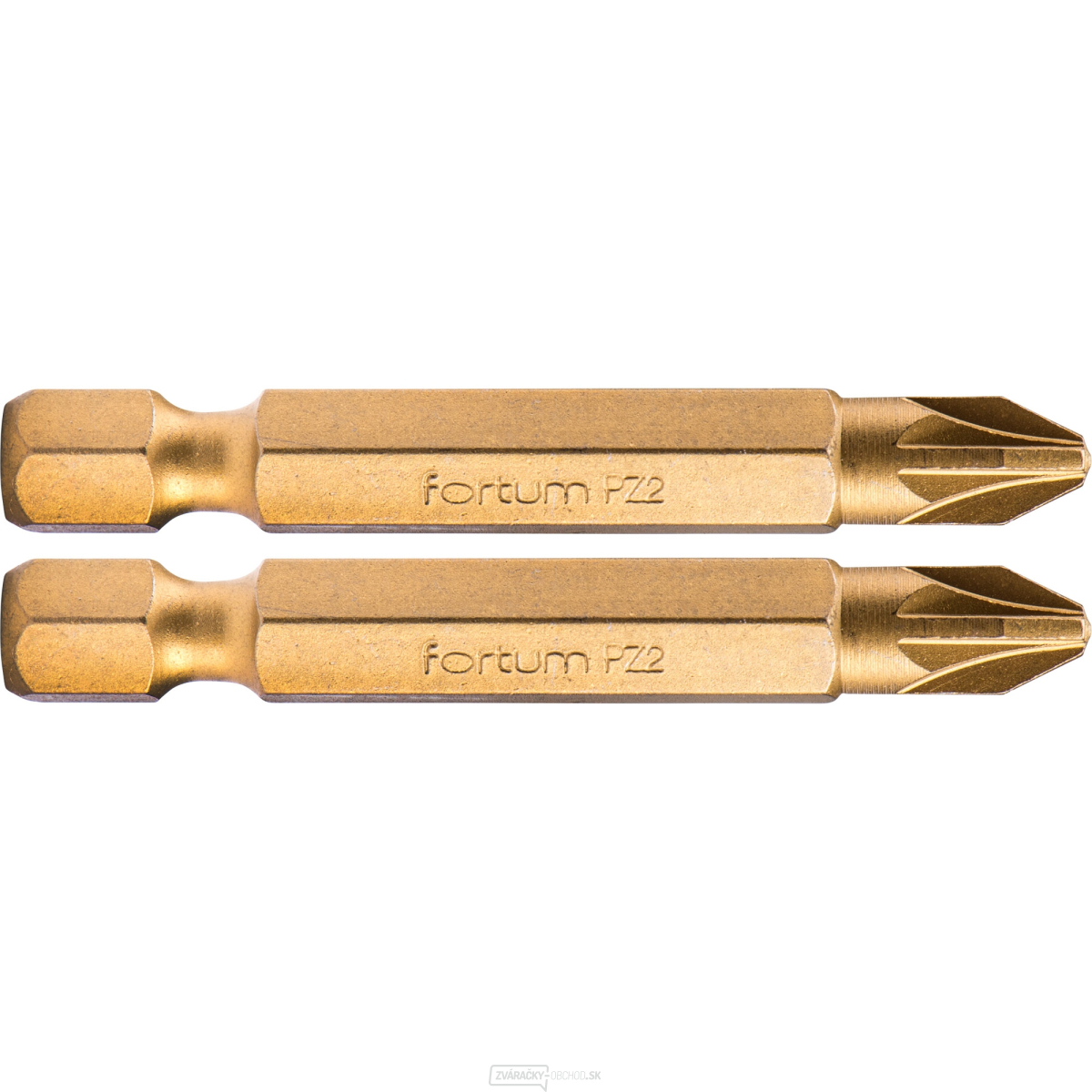 Hrot krížový pozidriv, súprava 2ks, PZ 2x50mm, titán úprava, S2 Hrot krížový pozidriv, súprava 2ks, PZ 2x50mm, titán úprava, S2 gallery main image