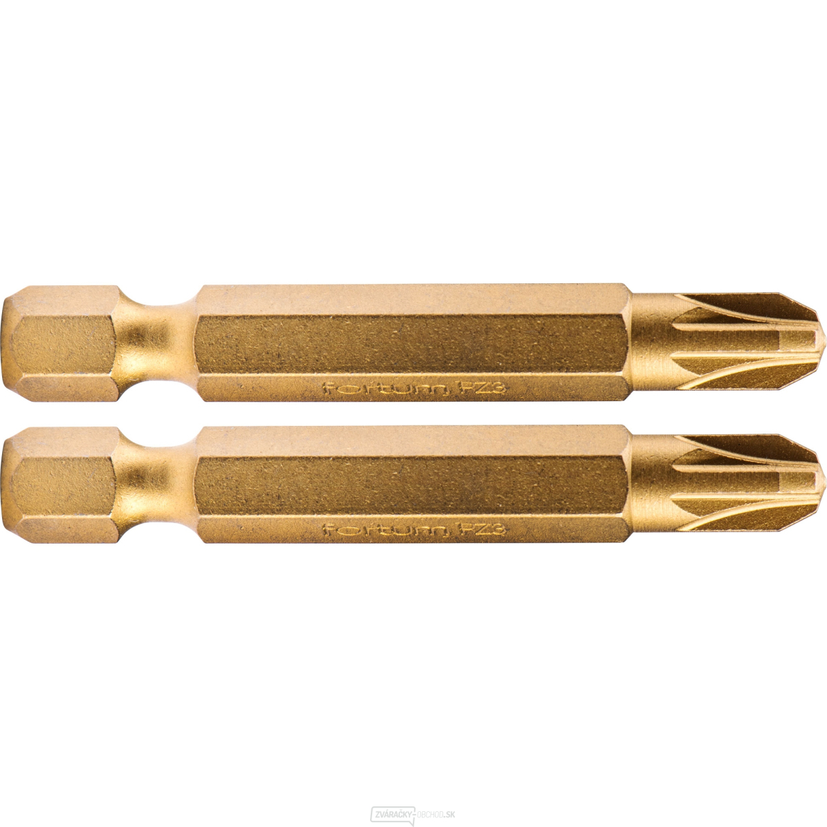 Hrot krížový pozidriv, sada 2ks, PZ 3x50mm, titán. úprava, S2