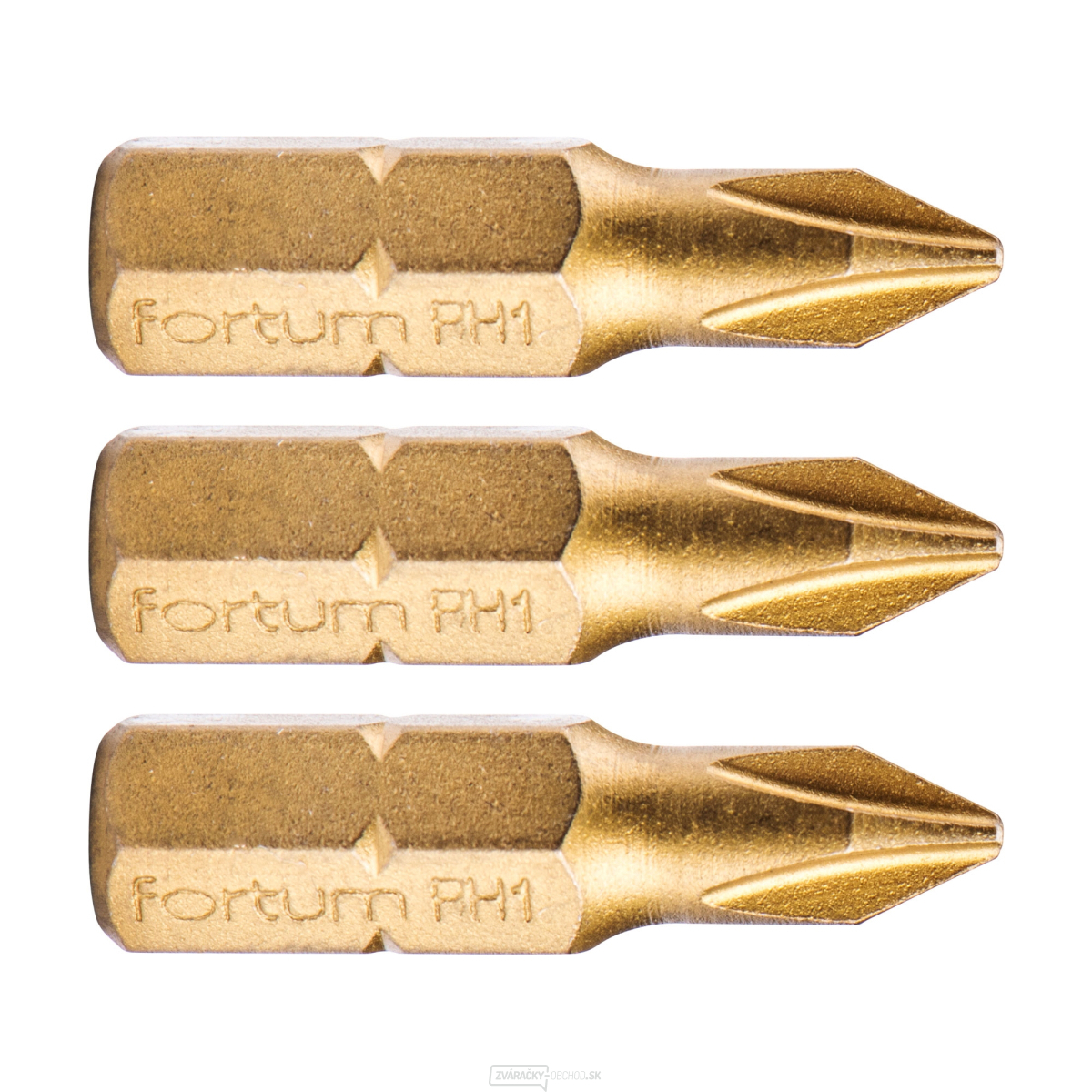 Hrot krížový phillips, súprava 3ks, PH 1x25mm, titán. úprava, S2