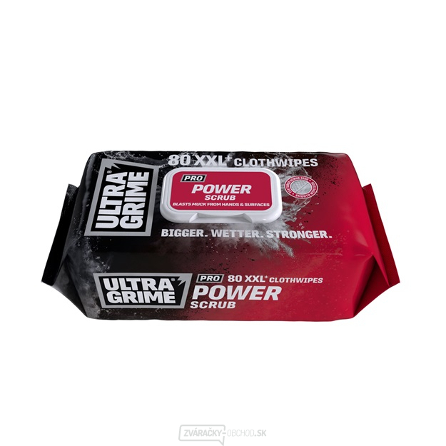 ULTRAGRIME - Profi čistiace obrúsky POWER SCRUB 80 ks XXL