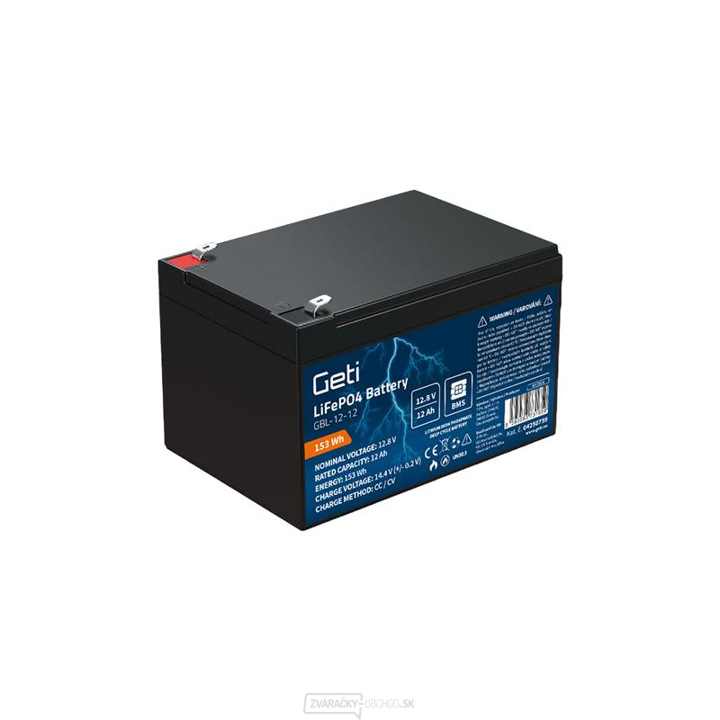 Batéria LiFePO4 12,8V 12Ah GETI GBL-12-12