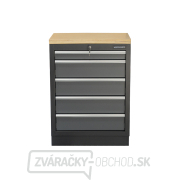 Dielenská skrinka s drevenou pracovnou doskou | 5 šuplíkov | 680x465x950 mm Matabro SET-CA01060 Dielenská skrinka s drevenou pracovnou doskou | 5 šuplíkov | 680x465x950 mm Matabro SET-CA01060 gallery main image