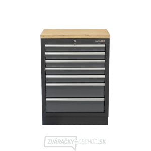 Dielenská skrinka s drevenou pracovnou doskou | 7 šuplíkov | 680x465x950 mm Matabro SET-CA01062 Dielenská skrinka s drevenou pracovnou doskou | 7 šuplíkov | 680x465x950 mm Matabro SET-CA01062 gallery main image