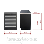 Dielenská skrinka s nerezovou pracovnou doskou | 9 šuplíkov | 680x465x950 mm Matabro SET-CA01065 náhled