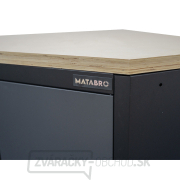 Rohová jednodverová dielenská skrinka s drevenou pracovnou doskou | 1 polica | 865x865x950 mm Matabro SET-CA01068 náhled