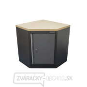 Rohová jednodverová dielenská skrinka s drevenou pracovnou doskou | 1 polica | 865x865x950 mm Matabro SET-CA01068 Rohová jednodverová dielenská skrinka s drevenou pracovnou doskou | 1 polica | 865x865x950 mm Matabro SET-CA01068 gallery main image