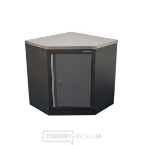Rohová jednodverová dielenská skrinka s nerezovou pracovnou doskou | 1 polica | 865x865x950 mm Matabro SET-CA01069 Rohová jednodverová dielenská skrinka s nerezovou pracovnou doskou | 1 polica | 865x865x950 mm Matabro SET-CA01069 gallery main image