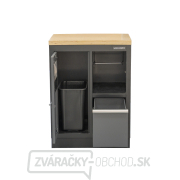 Dielenská skrinka s drevenou pracovnou doskou Matabro SET-CA01066 | na odpadky | 680x465x950 mm Náhľad