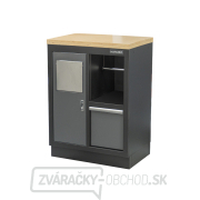 Dielenská skrinka s drevenou pracovnou doskou Matabro SET-CA01066 | na odpadky | 680x465x950 mm Náhľad