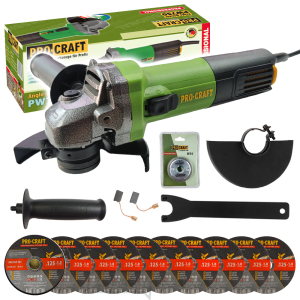 Uhlová brúska Procraft PW750 + rýchloupínacia matica RM14, 10x rezný kotúč CD125x1,0b v kovovej krabici | SPW750/CD125x1,0b/RM14 Uhlová brúska Procraft PW750 + rýchloupínacia matica RM14, 10x rezný kotúč CD125x1,0b v kovovej krabici | SPW750/CD125x1,0b/RM14 gallery main image