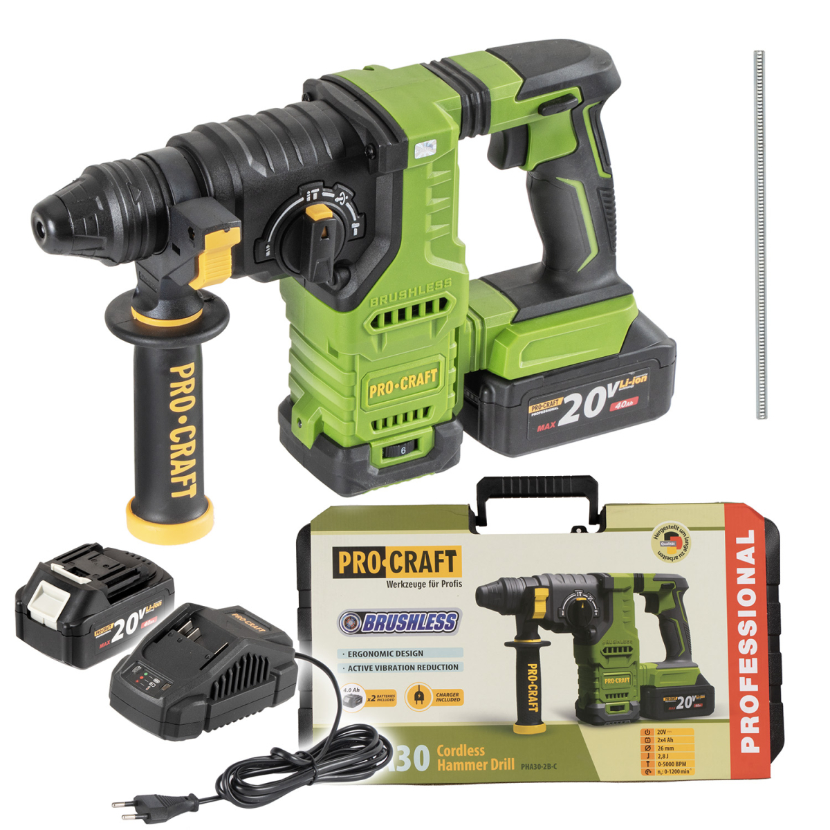 Aku vŕtacie kladivo Procraft PHA30 | PHA30 PHA30