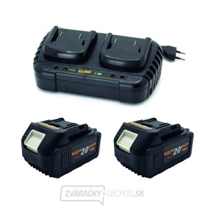 Sada dvoch 20V 4Ah batérií Procraft 20/4 a nabíjačky pre dve batérie 20/2 | S20-4/20-2 Sada dvoch 20V 4Ah batérií Procraft 20/4 a nabíjačky pre dve batérie 20/2 | S20-4/20-2 gallery main image