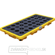 Vaňa na vypúšťanie a odkvapkávanie oleja BGS 70047 | s mriežkovým roštom | pre sudy 2 x 200 l gallery main image