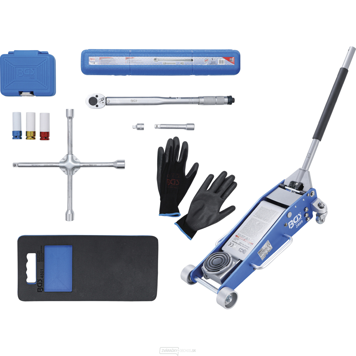 Súprava na výmenu kolies s pojazdným zdvihákom 2,5 t BGS 9681 | 10dielna