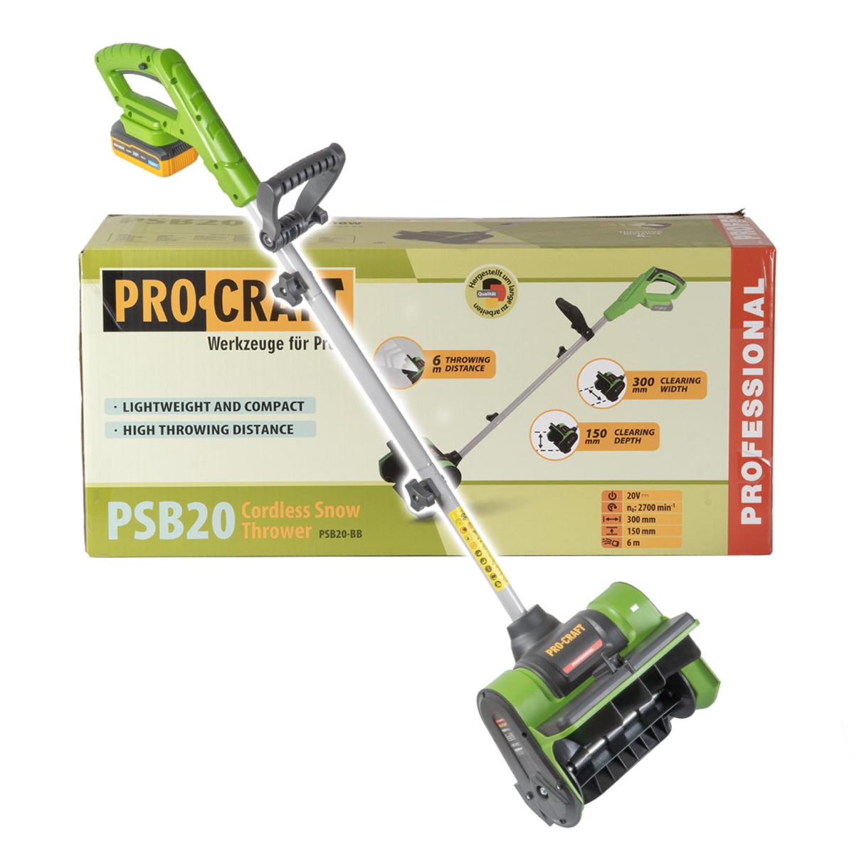 E-shop Aku snehová fréza Procraft PSB20bb (bez batérie a nabíjačky) | PSB20bb PSB20bb