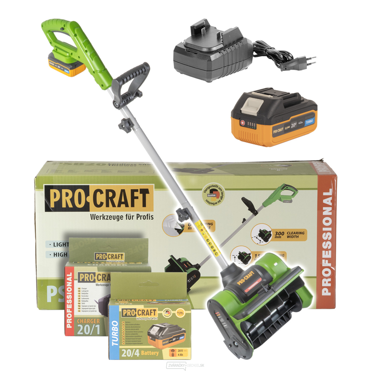 Akumulátorová snehová fréza Procraft PSB20 | SPSB20/20-4-Turbo/20-1