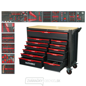 Dielenský vozík s náradím | 12 zásuviek | Červený Matabro MB-TC05 | 542 ks Dielenský vozík s náradím | 12 zásuviek | Červený Matabro MB-TC05 | 542 ks gallery main image