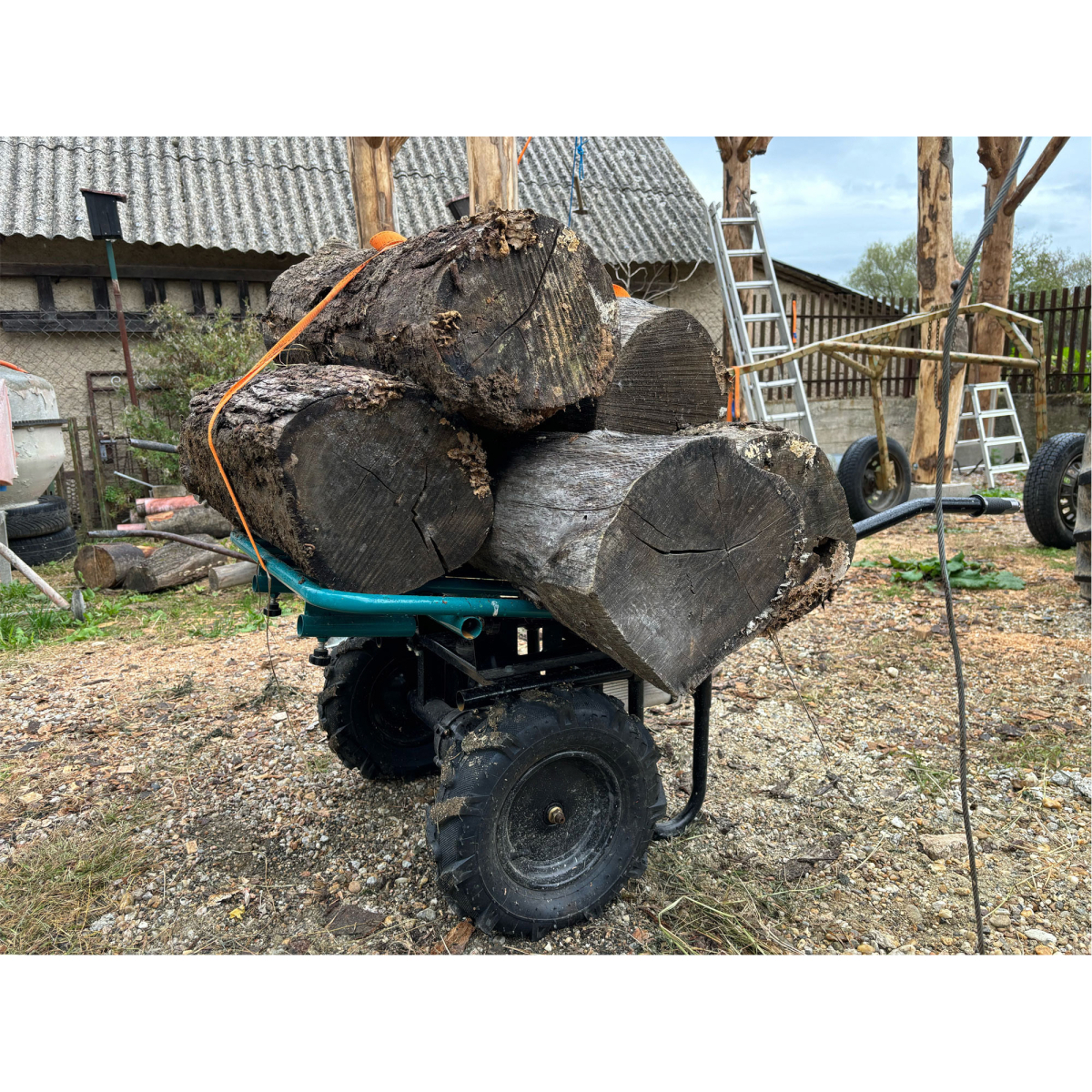 Koliesko dvojkolák s prevodovkou aku SHARE20V, 260kg, 100l, bez batérie a nabíjačky Náhľad