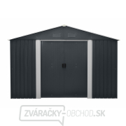 Riwall PRO RMSA 12x10 Anthracite záhradný domček kovový 3 x 3,7 m so sedlovou strechou antracit Náhľad