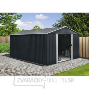 Riwall PRO RMSA 12x10 Anthracite záhradný domček kovový 3 x 3,7 m so sedlovou strechou antracit gallery main image