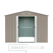 Riwall PRO RMSA 12x10 Brown záhradný domček kovový 3 x 3,7 m so sedlovou strechou hnedý Náhľad