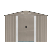 Riwall PRO RMSA 12x10 Brown záhradný domček kovový 3 x 3,7 m so sedlovou strechou hnedý Náhľad