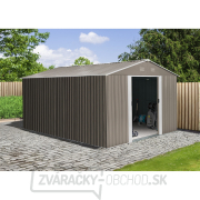 Riwall PRO RMSA 12x10 Brown záhradný domček kovový 3 x 3,7 m so sedlovou strechou hnedý gallery main image