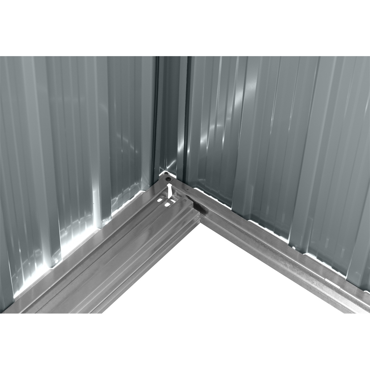 Riwall PRO RMSP 9x8 Anthracite LUX záhradný domček kovový 2,4 x 2,8 ms pultovou strechou antracit Náhľad