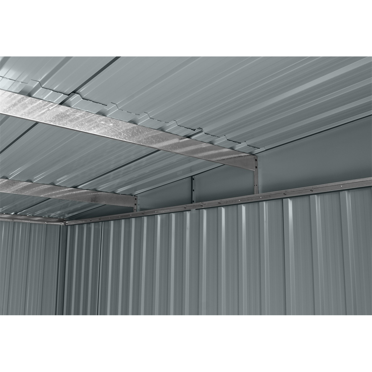 Riwall PRO RMSP 9x8 Anthracite LUX záhradný domček kovový 2,4 x 2,8 ms pultovou strechou antracit Náhľad