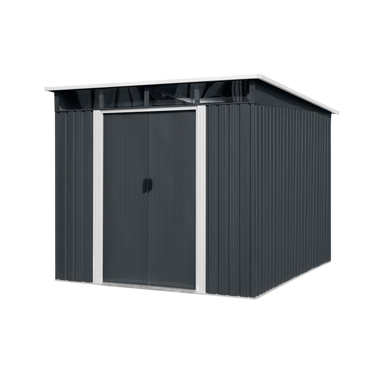 Riwall PRO RMSP 9x8 Anthracite LUX záhradný domček kovový 2,4 x 2,8 ms pultovou strechou antracit Náhľad