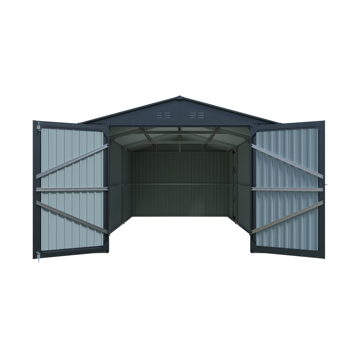 Riwall PRO RMCG 20x10 Anthracite kovová garáž 3 x 6 m so sedlovou strechou Antracit Náhľad