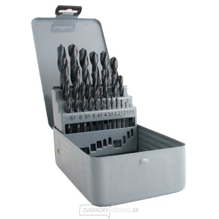 Súprava vrtákov HSS 25 ks (1,0-13,0mm), plechový box