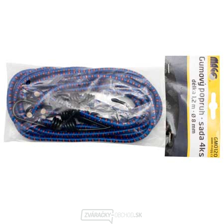 Súprava gumových popruhov 8mm/1,2m - 4 ks