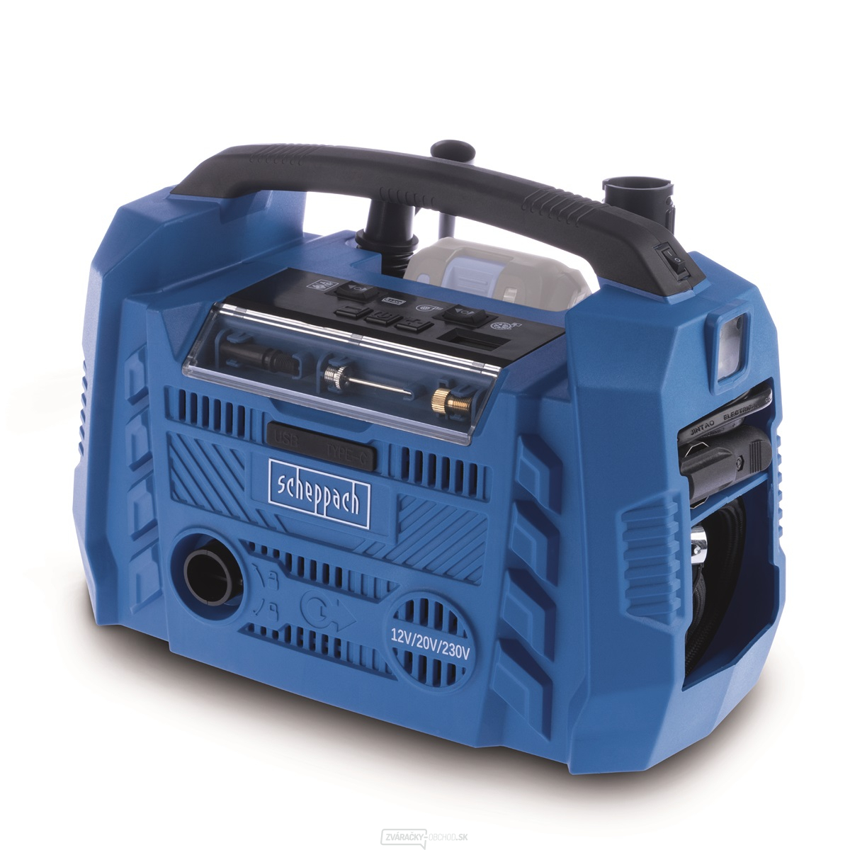 Scheppach Air Force 6 Hybridný kompresor (20 V AC, 12 V, 230 V)