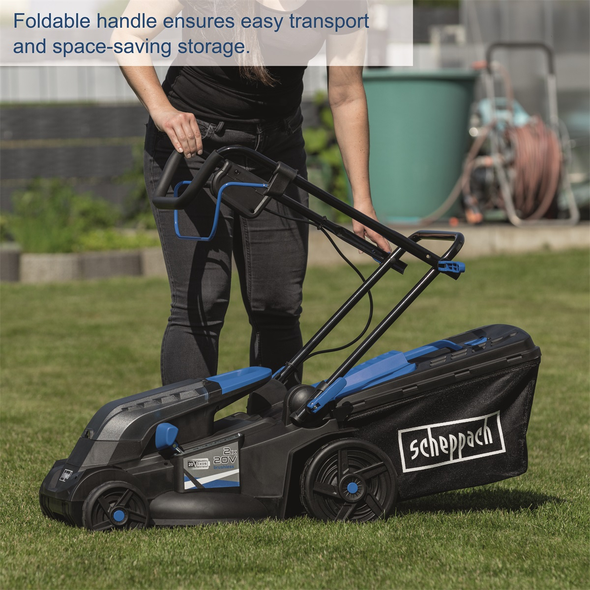 Akumulátorová kosačka Scheppach BC-MP380-X 20 V 4 v 1 + 2x 4Ah batéria + nabíjačka Náhľad