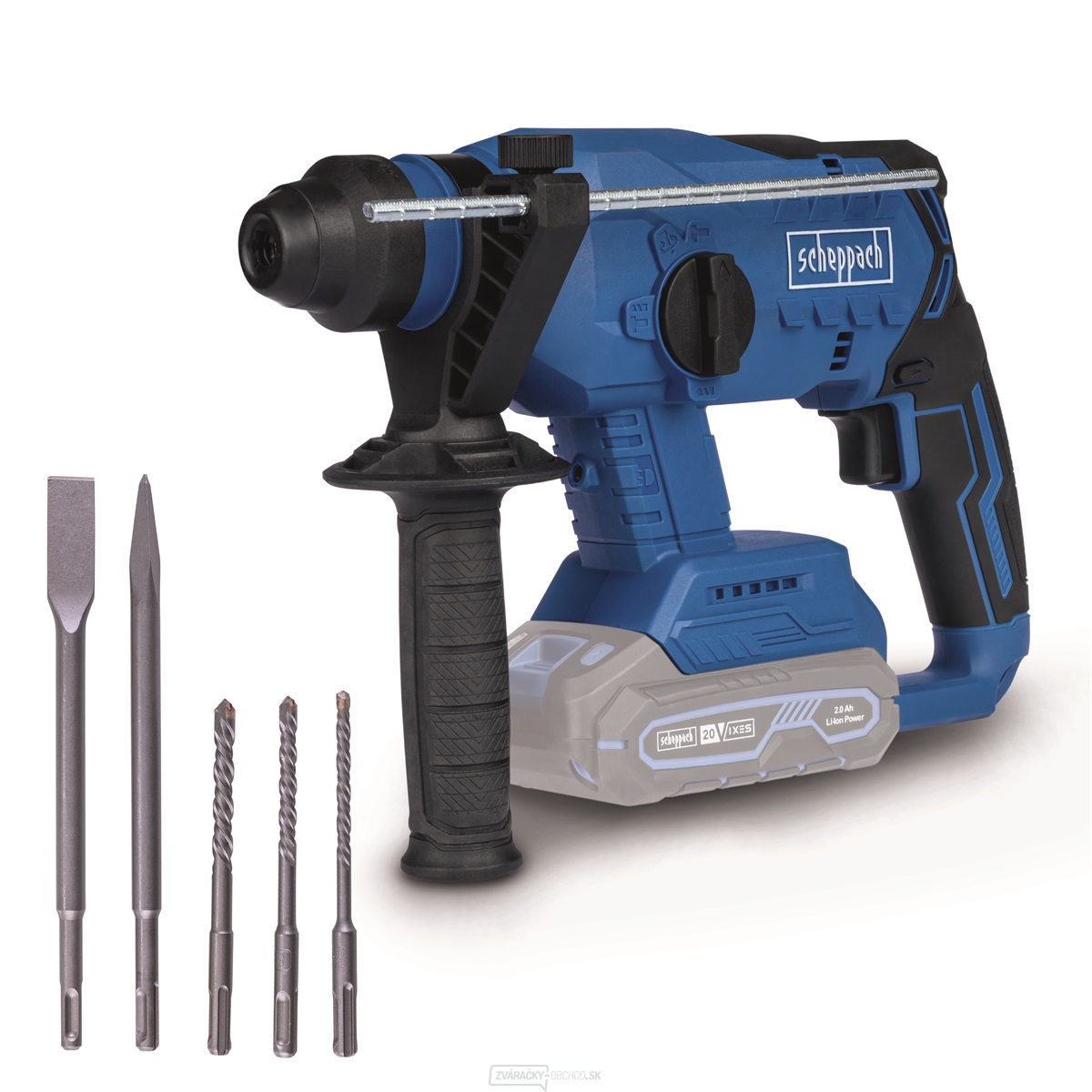 Scheppach BC-RHD230-X aku 20 V vŕtacie/sekacie kladivo (bez batérie a nabíjačky)