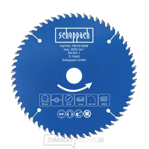 Scheppach Rezný kotúč pr. 165/20, 60 zubov  Scheppach Rezný kotúč pr. 165/20, 60 zubov  gallery main image