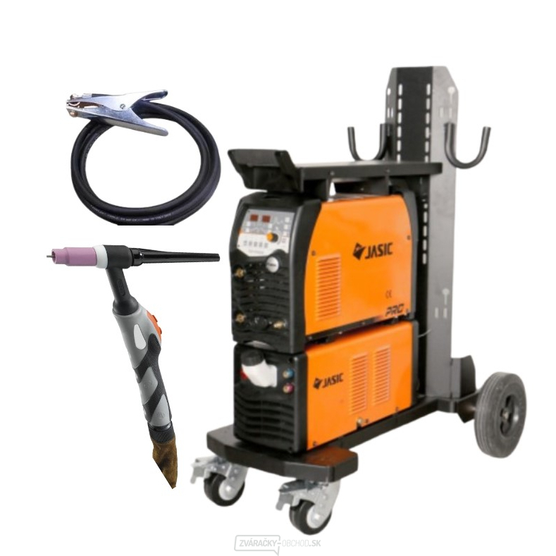 Invertor Jasic TIG 315P AC/DC E202 digital + chladenie + podvozok + Horák + káble
