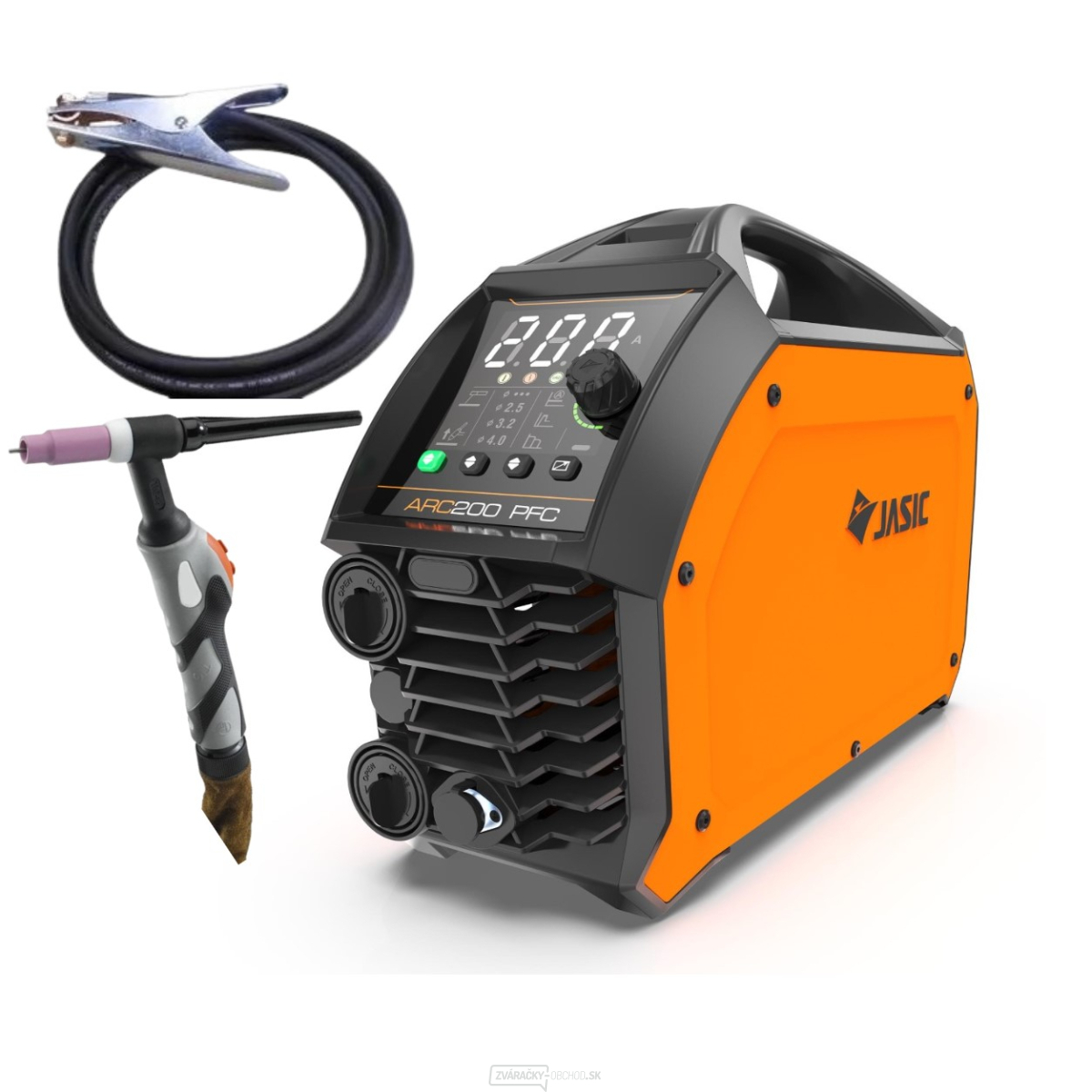 Jasic TIG 200P AC/DC LCD E2S13 + horák TIG + zemniaci kábel