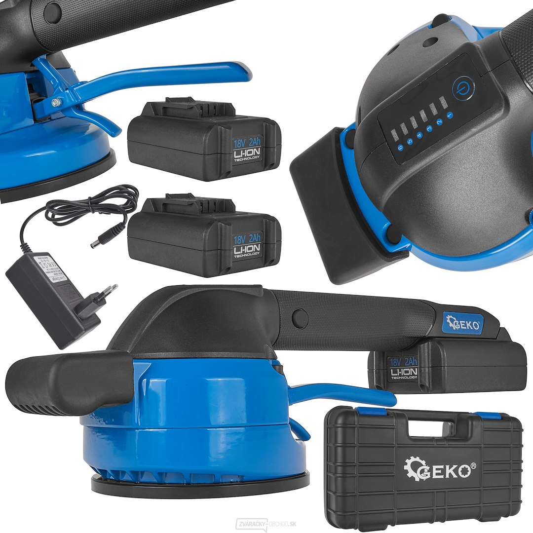 Vibračná batériová prísavka na obklady - sada s nabíjačkou a 2x18V batériami (4)