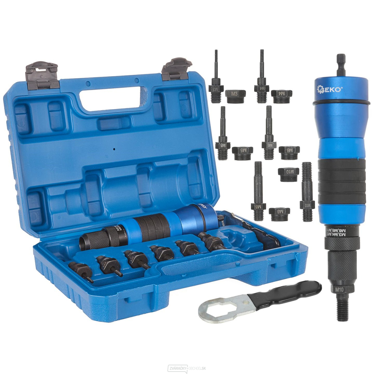 Nitovač na nitovacie matice - adaptér pre skrutkovač M3-M10 (12)