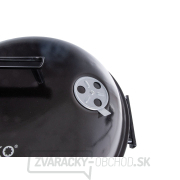 Okrúhly gril na drevené uhlie s vekom a krytom - priemer roštu 39 cm (1) náhled