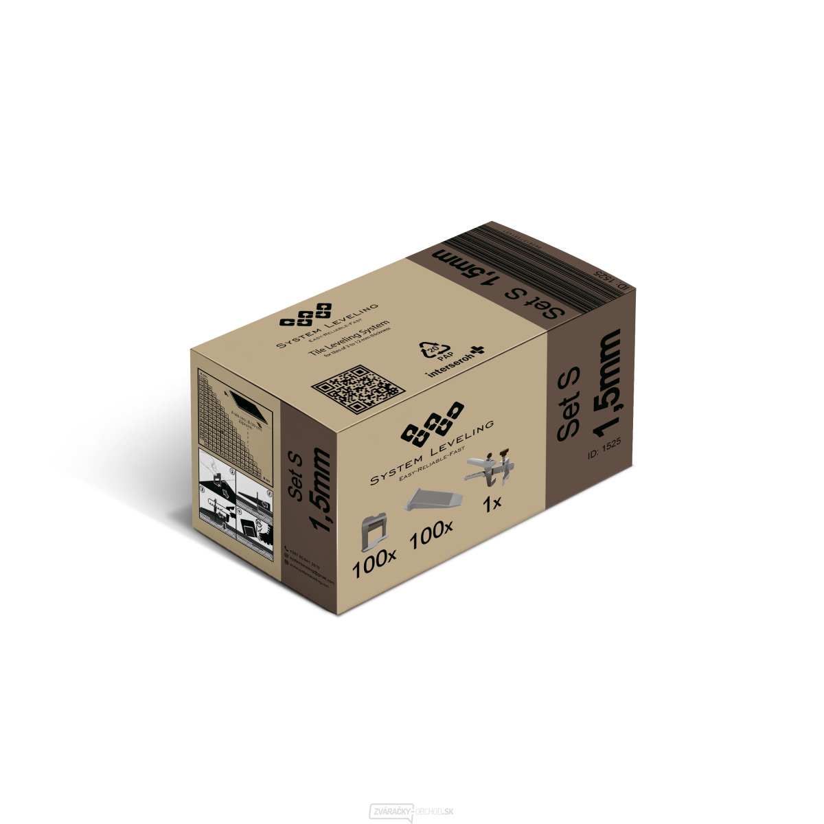 System Leveling - aplikačný SET 100/100/1 - 1,5mm, kartón