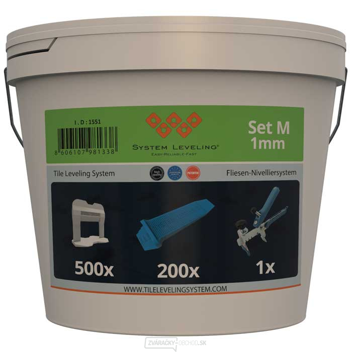 System Leveling - aplikačný SET 500/200/1 - 1mm